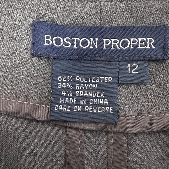 Boston Proper Women's Grey Capri Dress Pants Size 12 - Picture 5 of 11